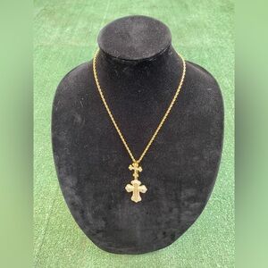 Double cross necklace